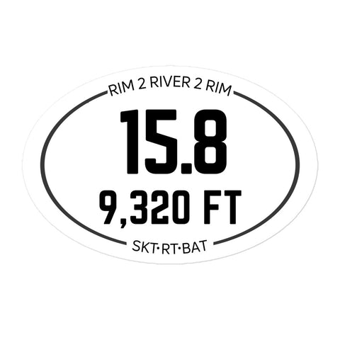 R2River2R Mileage & Elevation Sticker | South Kaibab X River Trail X Bright Angel