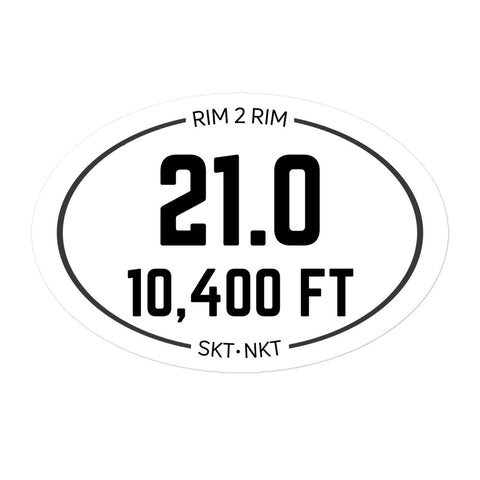 R2R Mileage & Elevation Sticker | South Kaibab x North Kaibab