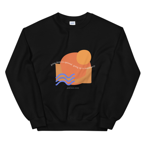 Abstract Grand Canyon Optional/Mandatory Black Crewneck